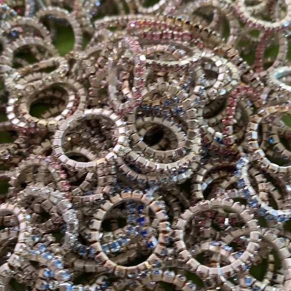 Stretch Rhinestone Toe Rings/Pinky Rings - Picture 2 of 3
